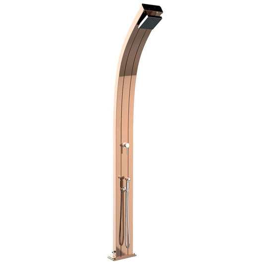 arkema Doccia Solare da Giardino Temporizzatore e Doccetta Spring Top Line Oro Rosa