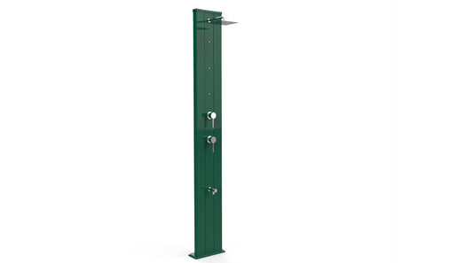 Arkema Design Doccia Solare Dada S con Lavapiedi e Nebulizzatori - Verde Scuro