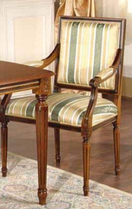 Dafne Italian Design Set di Tavolo con capotavola Noce, Stile Classico (cm. L. 150 - H. 78 - P. 90) (TVG)