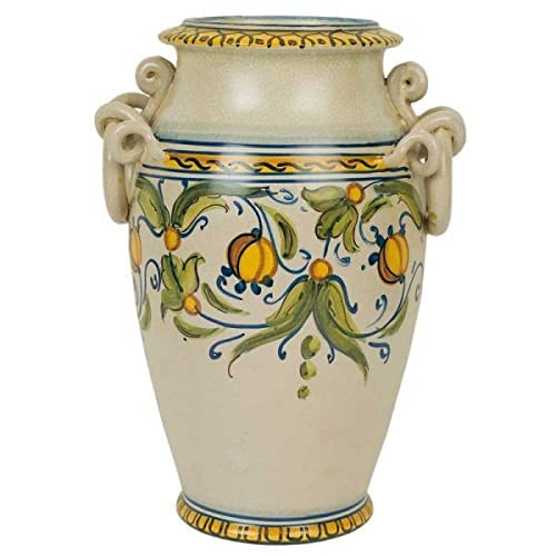 Vaso ornamentale in Ceramica Artistica Italiana. Dimensioni: h 28.956 cm.