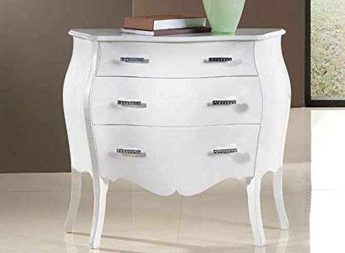 Dafnedesign.Com - Comò bombato 3 cassetti (L. 90 - H. 86 - P. 43) (TVG)
