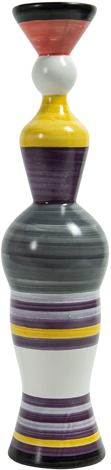Soprammobile in Ceramica Artistica Italiana per Arredare la Casa in Stile Moderno, Forma di Donna Stilizzata