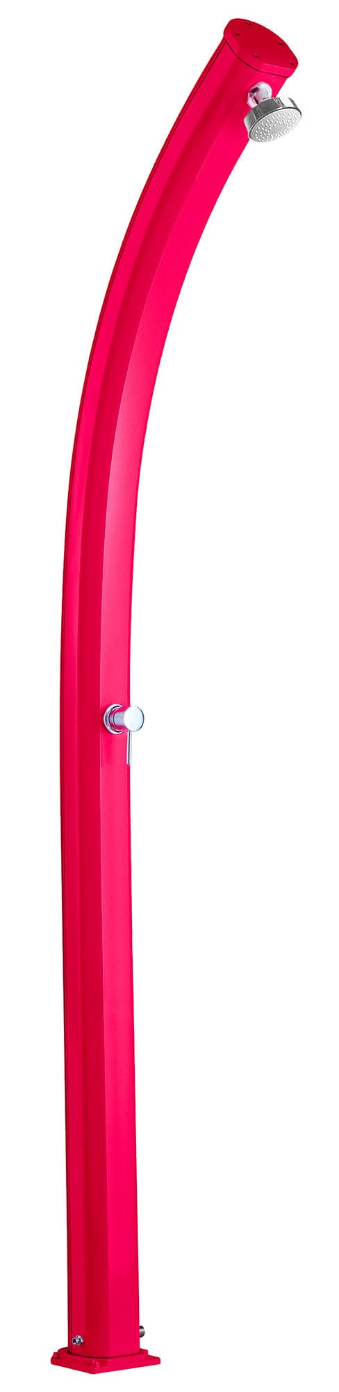Doccia classica da interno e esterno Arkema Jolly Ingresso acqua calda e acqua fredda regolabile con Miscelatore Doccia Curva Altezza 226 cm ARKEMA A505 3027 Colore Rosso Cherry