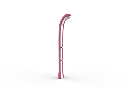 Doccia Classica Curva a doppio ingresso acqua calda e fredda Arkema Spring Plus in Poletilene HD Doccia per interno e esterno con Miscelatore e Lavapiedi ARKEMA B125 4003 Fucsia