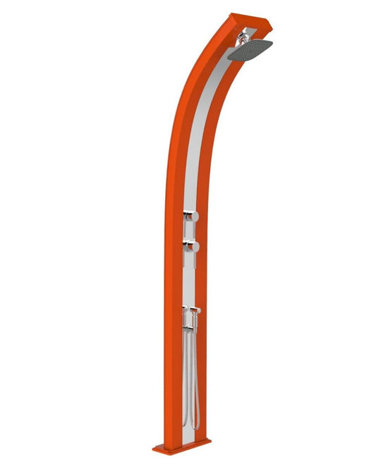 Arkema Design Doccia Solare Dada Arancio e Inox con Deviatore e Doccetta D340/2009-I