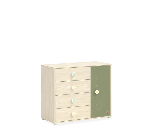 Dafne Italian Design Comò Montes Natural con Coperchio