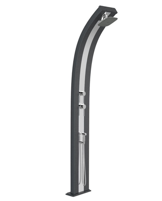 Arkema Design Doccia Classica Curva e Doccino Dada Antracite e banda Inox D345/7016-I