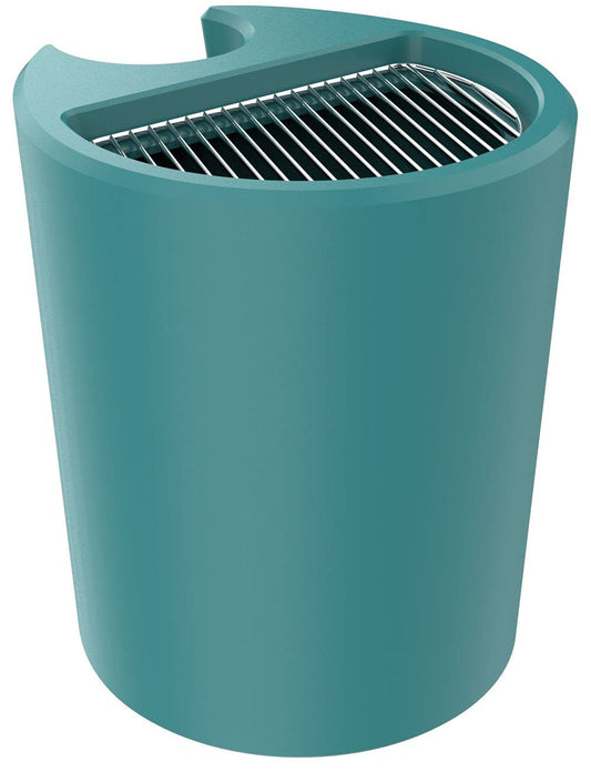 ARKEMA DESIGN D200-6033 Secchiello in polietilene con una grata superiore, Turchese