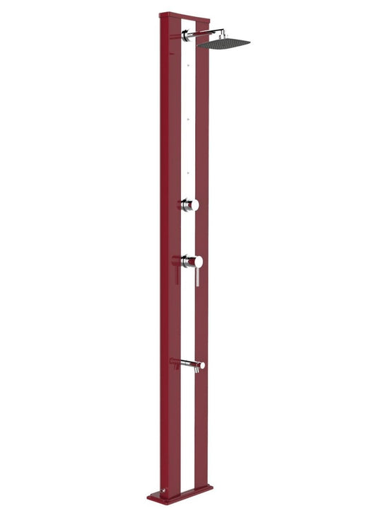 ARKEMA Doccia in Alluminio Rossa e Inox Dada S con Nebulizzatori