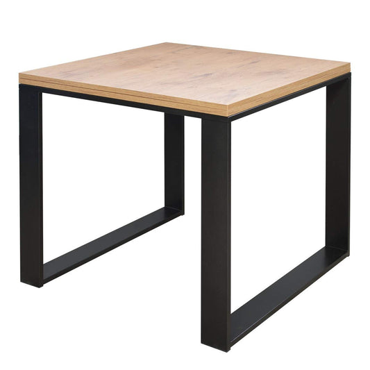 Dafne Italian Design Tavolo Tecno Libra Quercia Natura 90x90 allungato 90x180 telaio Antracite