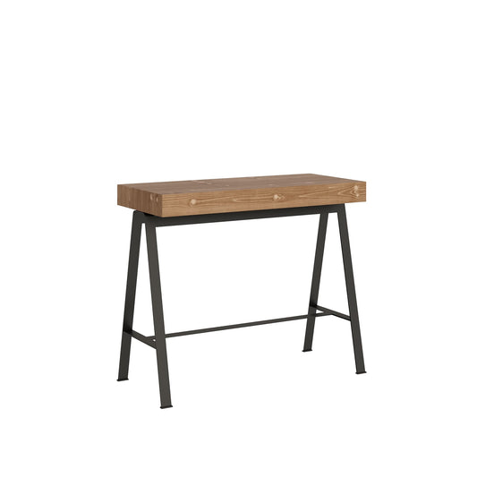 Dafne Italian Design Consolle allungabile Iris Small Abete Tinto Telaio Antracite