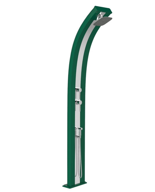 Arkema Design Doccia Solare Dada con Deviatore e Doccetta Verde e Inox D340/6016-I