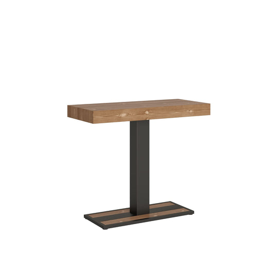 Dafne Italian Design Consolle allungabile Capital Small Abete Tinto Telaio Antracite