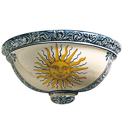 Dafne Italian Design Applique da muro in ceramica artistica di Castelli, Dimensioni: h cm 21 � cm 45x21