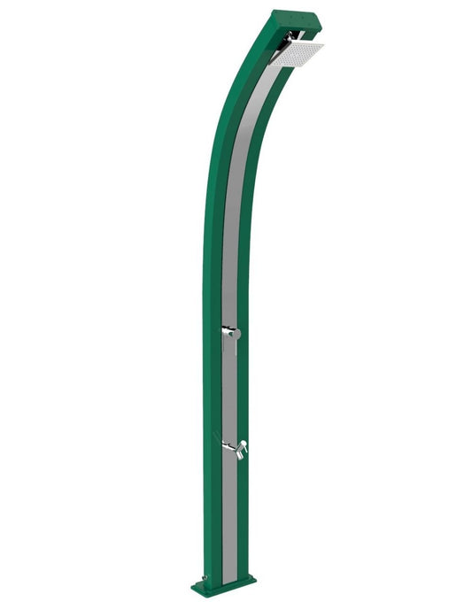 ARKEMA Doccia calda solare Spring Verde con fascia Inox e Lavapiedi