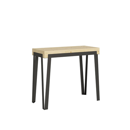 Consolle allungabile Dalia Abete Natura Premium Telaio Antracite