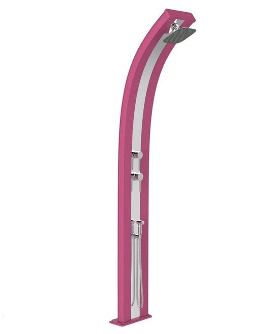 Arkema Design Doccia a energia solare Dada Fucsia e Inox con Doccetta D340/4003-I