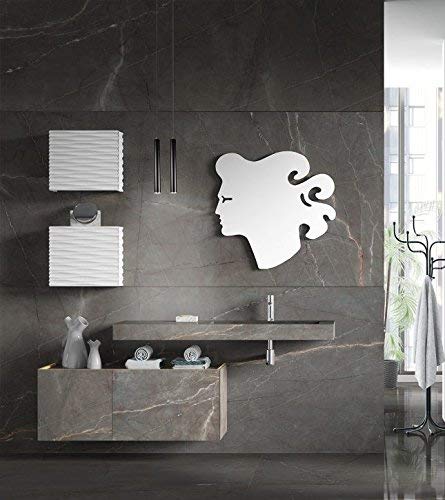 Dafne Italian Design Mobile da bagno composizione completa grigio e bianco - base: 2 cassettoni con top, top integrato con scarico
