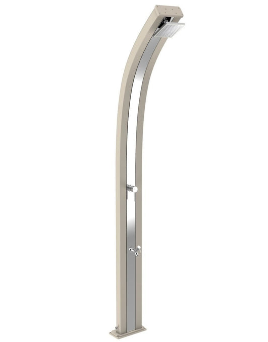 arkema Doccia Solare Alluminio con Lavapiedi Spring Sabbia e Inox