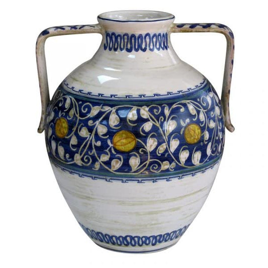Orcio/ vaso con manici in ceramica - Dimensioni: h cm 24 - Made in Italy