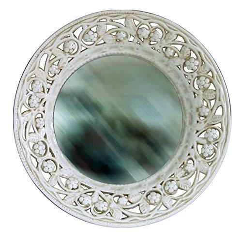 Dafne Italian Design Specchio da parete Centrotavola ceramica artistica di Castelli, Dimensioni: � cm 34 Descrizione:
