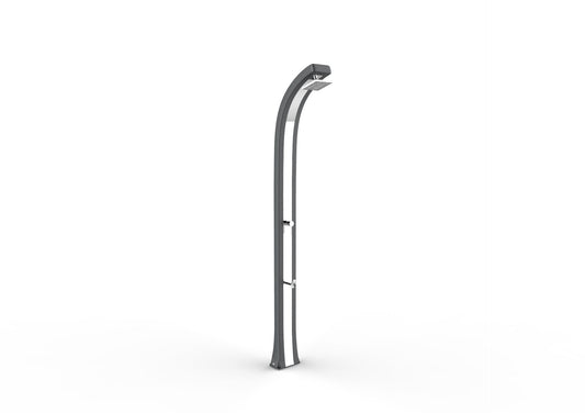 Doccia Classica Curva a doppio ingresso acqua calda e fredda Arkema Spring Plus in Poletilene HD Doccia per interno e esterno con Miscelatore e Lavapiedi ARKEMA B125 7016 Antracite