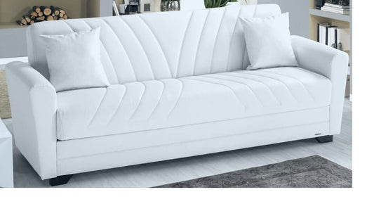 Dafnedesign.com - Divano letto 3 posti - Colore: bianco - misure: cm. 229 x 82 x 85h