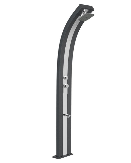 ARKEMA Doccia Classica Curva e Nebulizzatori Dada Antracite e Inox