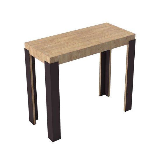 Dafne Italian Design Consolle allungabile Linea Quercia Natura Telaio Antracite