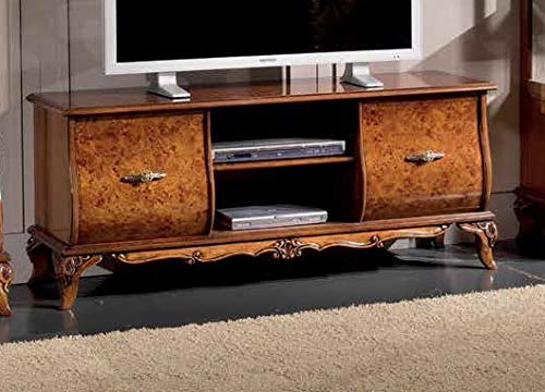 Dafne Italian Design Porta TV Stile Classico Noce (cm. L. 140 - P. 45 - H. 61) (TVG)