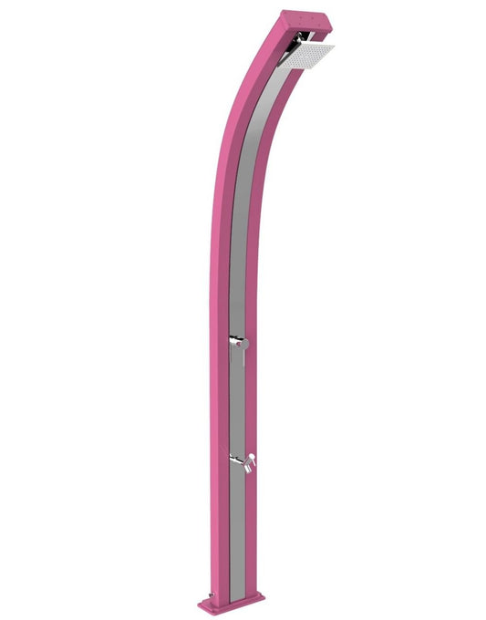 ARKEMA Doccia Fuxia Spring con Fascia Inox Miscelatore e Lavapiedi