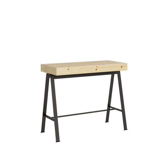 Dafne Italian Design Consolle allungabile Banco Small Abete Natura Telaio Antracite