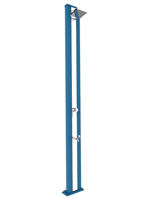Arkema Design Doccia bagno e piscina Spring S Blu e Inox A225/5012-I