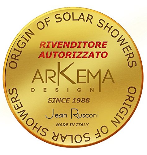 Doccia Tradizionale per Interno e Esterno Arkema DADA con Miscelatore , Lavapiedi e Nebulizzatori Doccia in Alluminio Curva ARKEMA D355 6016 Colore Verde