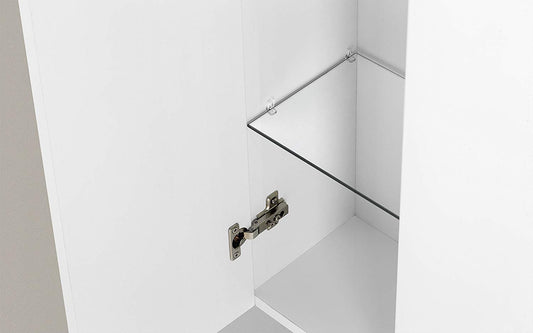 Dafne Italian Design Colonna bagno sospesa con 2 ante, colore bianco lucido. Maniglie cromate e ripiani interni. cm. 48 x 22 x 160h. (STMB)