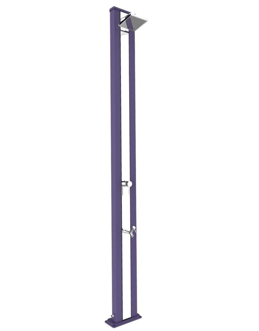 Arkema Design doccia solare in alluminio con banda inox A220/4005-I viola