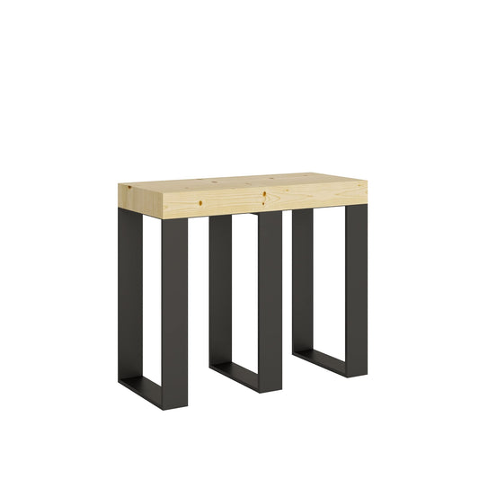 Dafne Italian Design Consolle allungabile Primula Abete Natura TPremium elaio Antracite