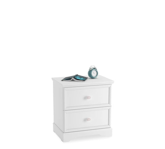 Dafne Italian Design Comodino Bianco Rustico