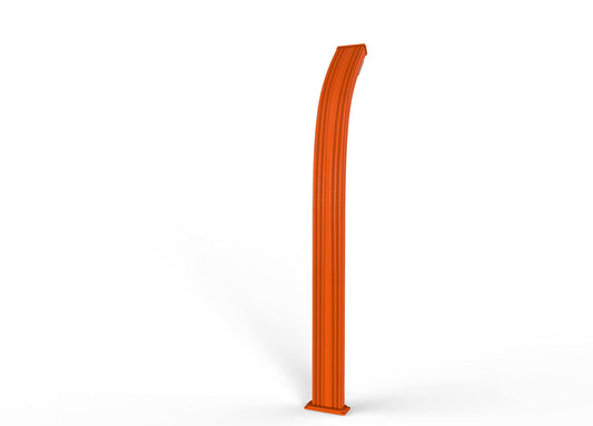 Doccia a riscaldamento solare Arkema A100/2009 Spring Arancio Doccia solare dal design curvo in alluminio