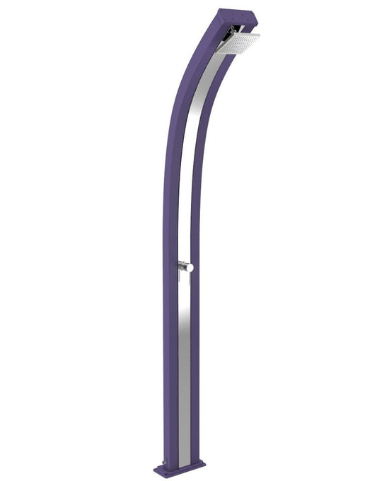 ARKEMA Doccia ecologica ad acqua calda Spring Viola e Banda Inox