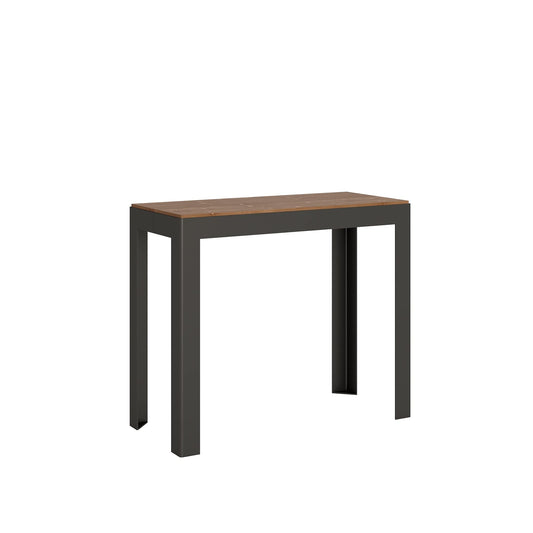 Dafne Italian Design Consolle allungabile Azalea Abete Tinto Premium Telaio Antracite