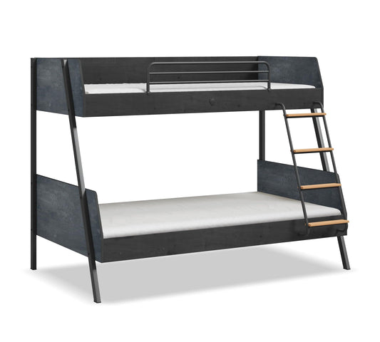 Dafne Italian Design Letto a Castello Grande in Dark Metal (90x200-120x200 Cm)