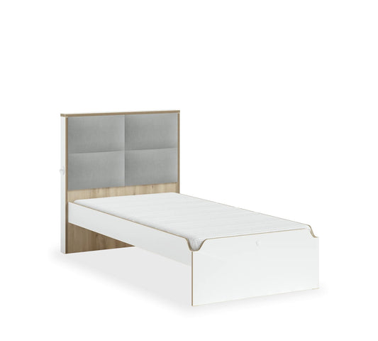 Letto con Testata in Tessuto Modera (100x200 Cm)