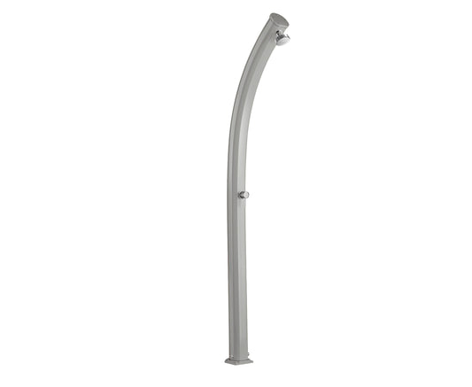 Doccia classica da interno e esterno Arkema Jolly Ingresso acqua calda e acqua fredda regolabile con Miscelatore Doccia Curva Altezza 226 cm ARKEMA A505 9007 Verniciata Inox