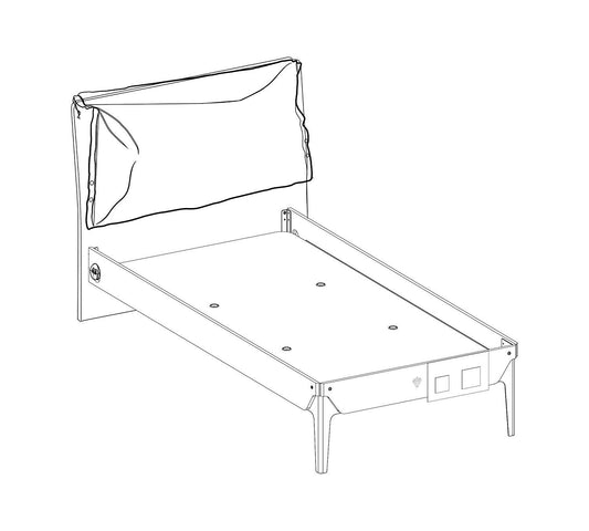 Dafne Italian Design letto una piazza e mezza con materasso e coperte incluse