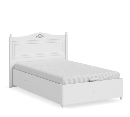 Dafne Italian Design Letto Rustico Bianco con Rete (120x200 Cm)