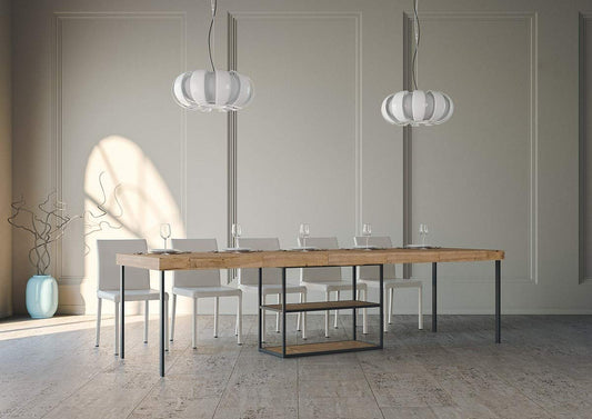 Itamoby Plano Premium 90cm Consolle Allungabile, Pannelli di nobilitato, Quercia Natura/Antracite, L.9 x P.4 x H.77