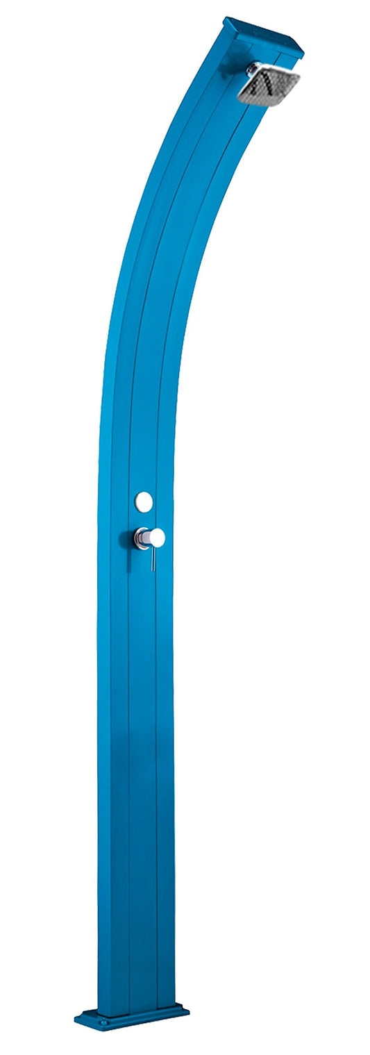 Doccia classica da interno e esterno Arkema Spring Ingresso acqua calda e acqua fredda regolabile con Miscelatore Doccia Curva Altezza 224 cm ARKEMA A105 5012 Colore Blu