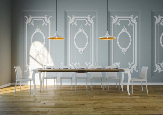 Dafne Italian Design Consolle allungabile Bassano Shabby Chic Bianco