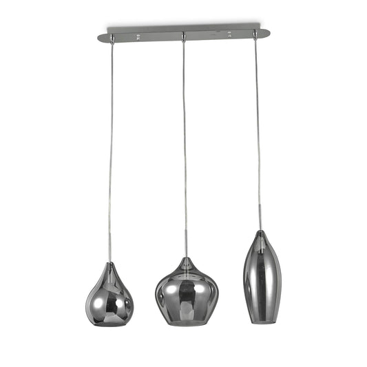 Dafne Italian Design Lampadario 3 Luci - Fume